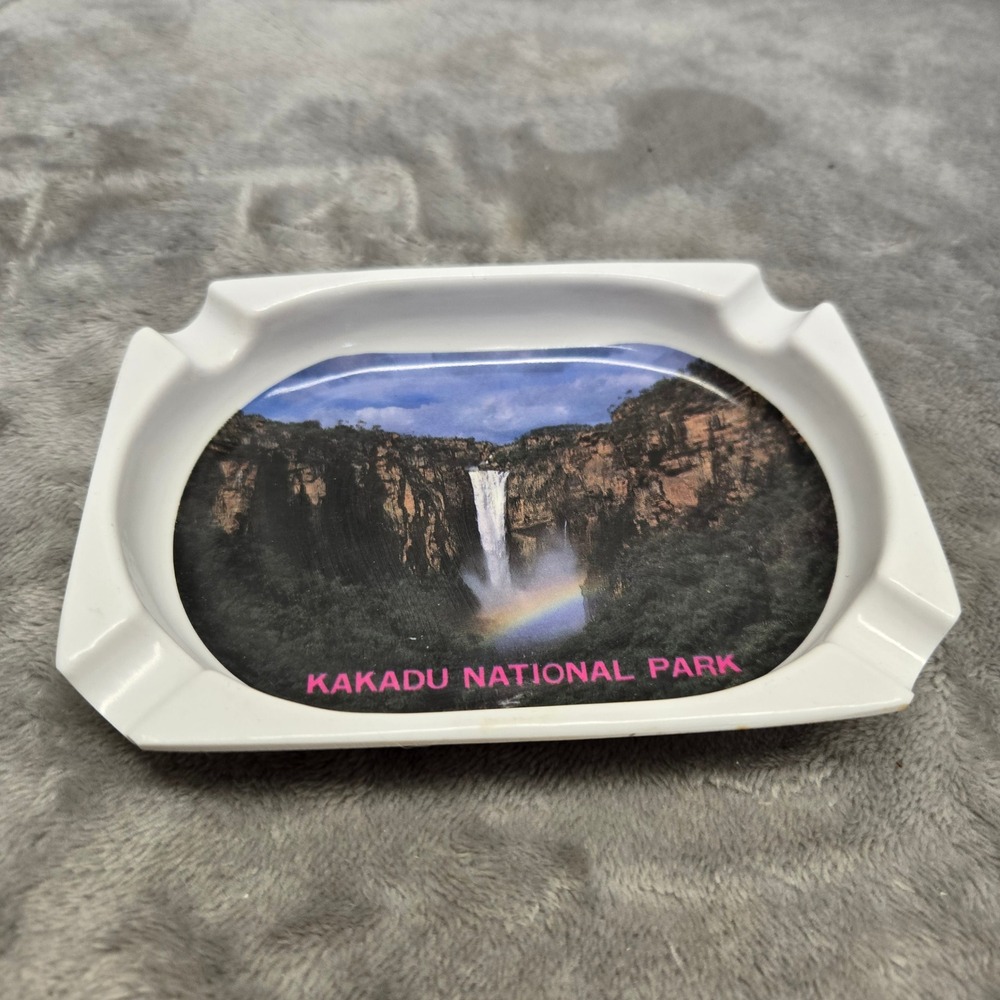 Vintage Kakadu National Park Australia Souvenir Ashtray Jim Jim Falls Rainbow